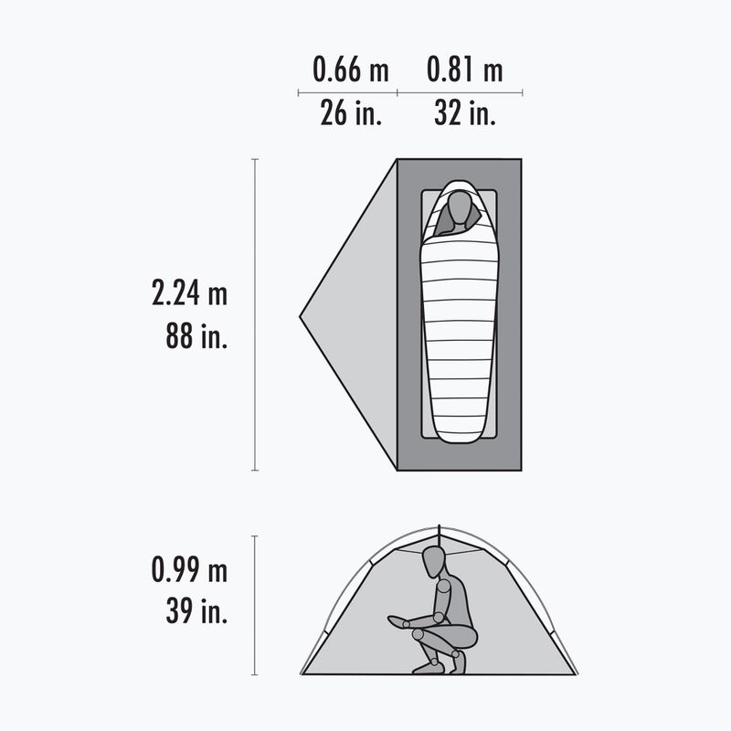 Trekový stan pro 1 osobu MSR Hubba Hubba HD 1P Tent green 2