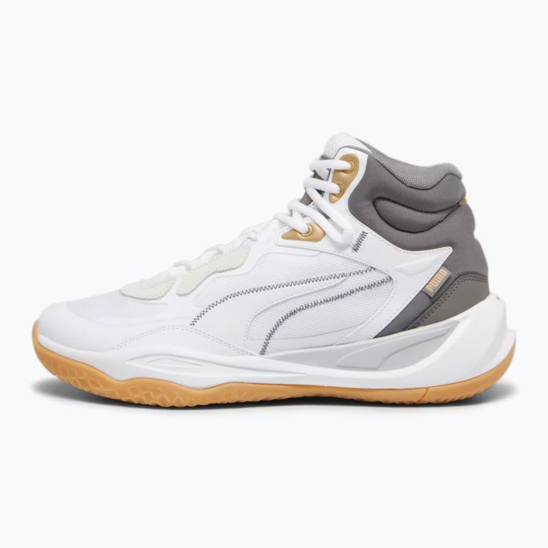 Pánské basketbalové boty PUMA Playmaker Pro Mid Trophies ash gray/cast iron/puma gold 7