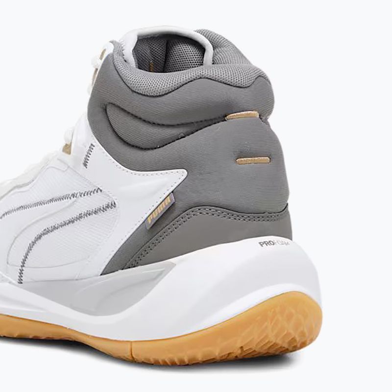 Pánské basketbalové boty PUMA Playmaker Pro Mid Trophies ash gray/cast iron/puma gold 10
