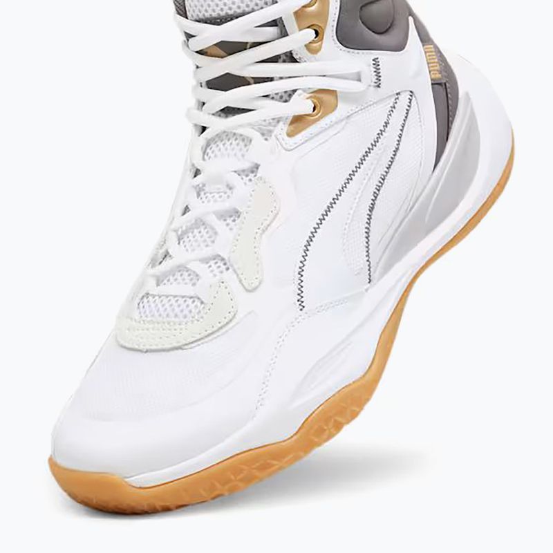 Pánské basketbalové boty PUMA Playmaker Pro Mid Trophies ash gray/cast iron/puma gold 12