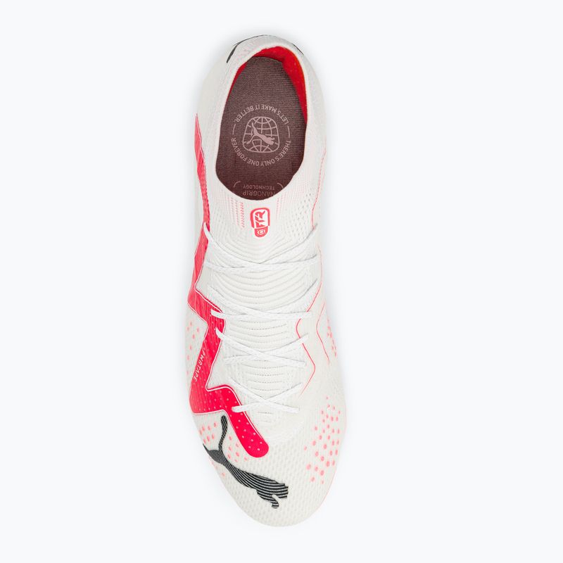 PUMA Ultimate FG/AG pánské kopačky puma white/puma black/fire orchid 6