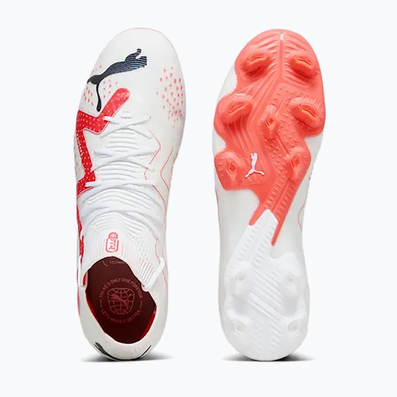 PUMA Ultimate FG/AG pánské kopačky puma white/puma black/fire orchid 16