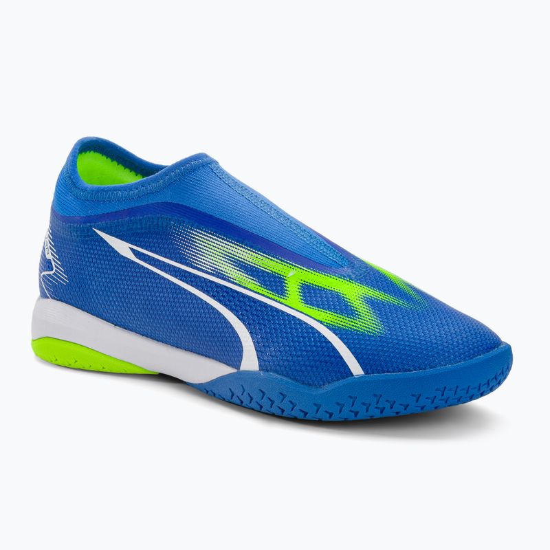 PUMA Ultra Match LL IT + Mid Jr dětské kopačky ultra blue/puma white/pro green