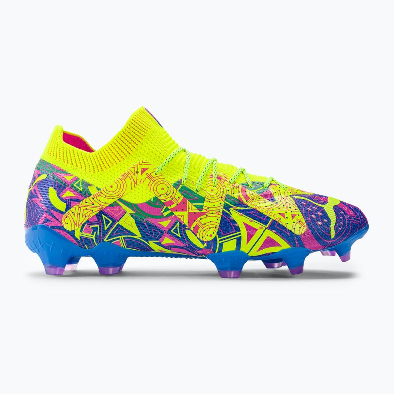 PUMA Future Ultimate Energy FG/AG pánské kopačky ultra blue/yellow alert/luminous pink 2