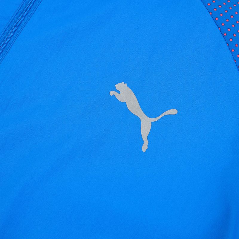 Pánská běžecká bunda Puma Run Favorite Woven Jacket blue/fire orchid 3