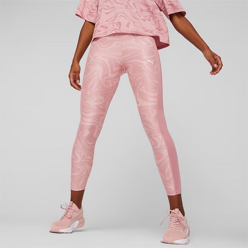 Dámské tréninkové legíny PUMA Train Favorites AOP High Waist 7/8 future růžové 3