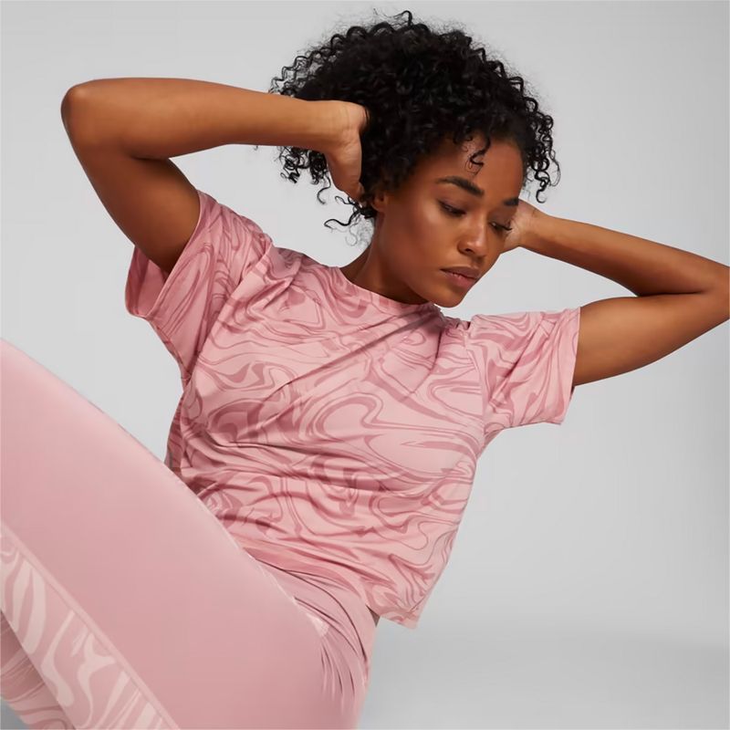 Dámské tréninkové tričko PUMA Train Favorite Aop Crop future pink 3