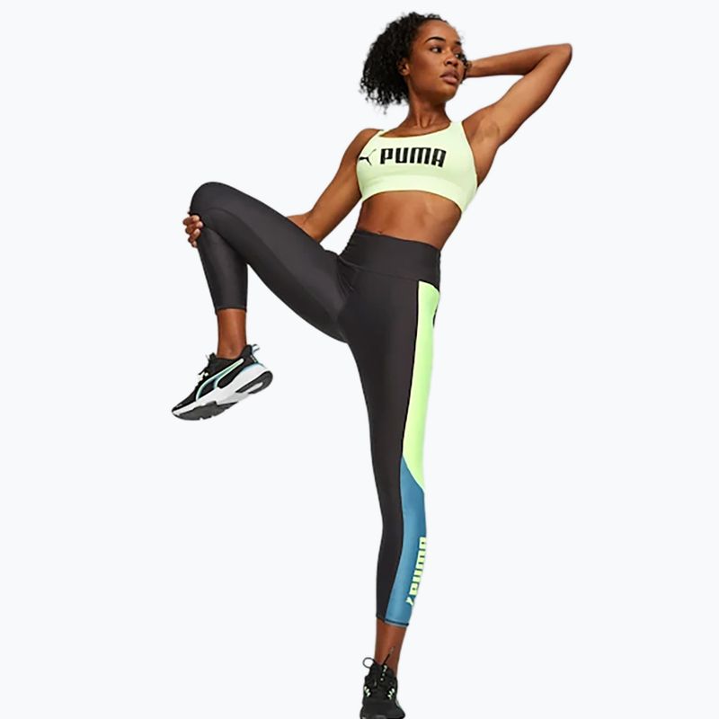 Dámské tréninkové legíny PUMA Fit Eversculpt Color Block Hw 7/8 puma black/speed green 5