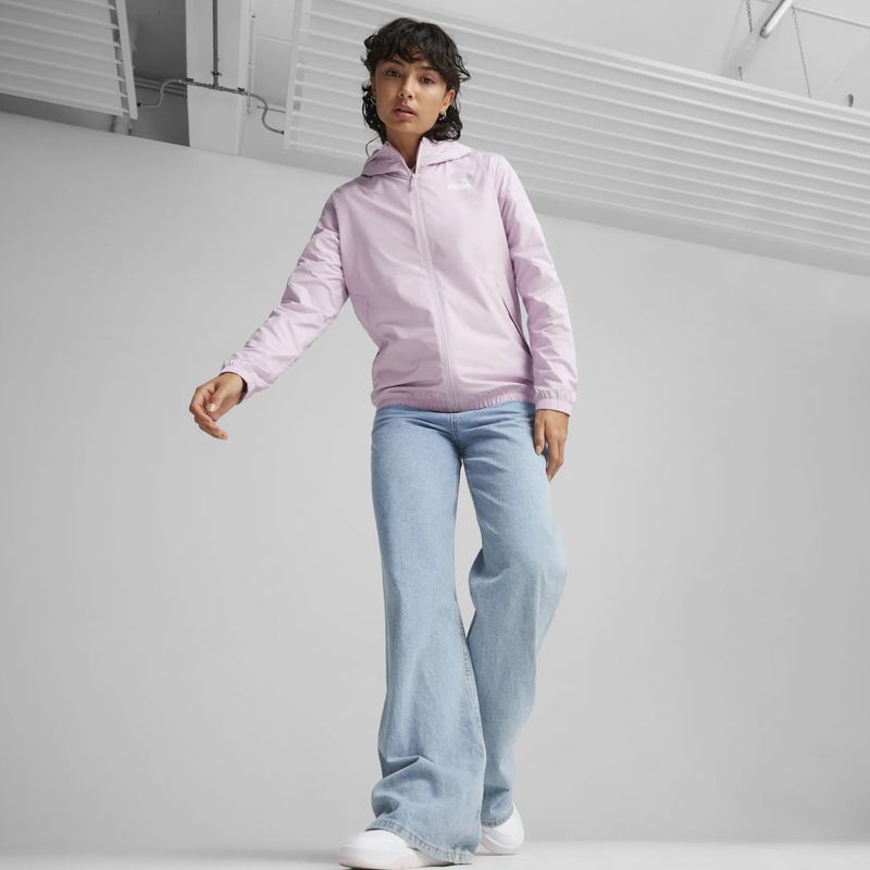 Dámská větrovka PUMA ESS Solid Windbreaker Hoodie grape mist 4