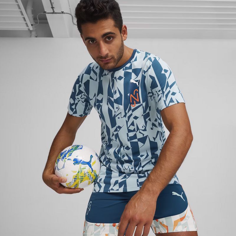 Pánský fotbalový dres PUMA Neymar Jr Creativity Logo ocean tropic/turquoise surf 3