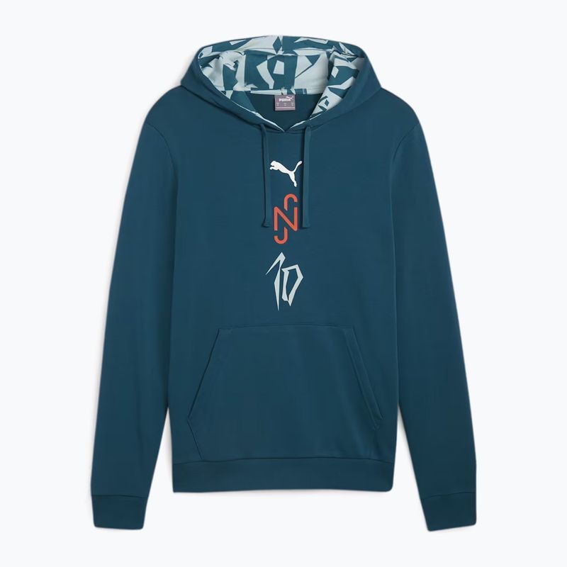 Pánská fotbalová mikina PUMA Neymar JR Creativity Logo Hoody ocean tropic/turquoise surf