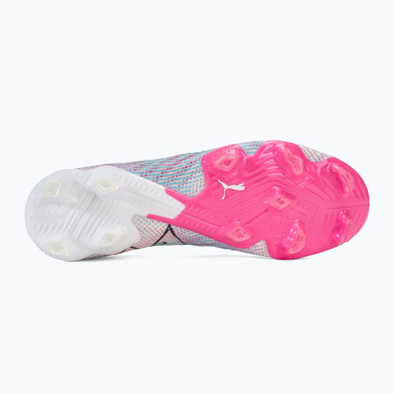 Kopačky PUMA Future 7 Ultimate Low FG/AG white/black/poison pink/bright aqua/silver mist 4