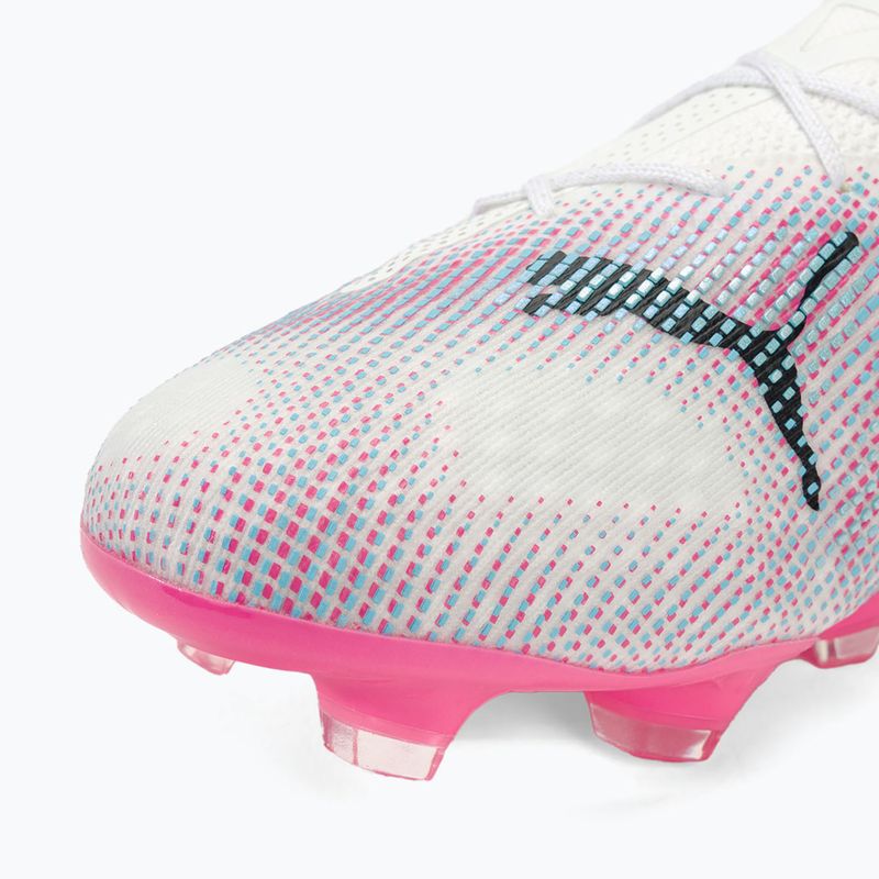 Kopačky PUMA Future 7 Ultimate Low FG/AG white/black/poison pink/bright aqua/silver mist 7