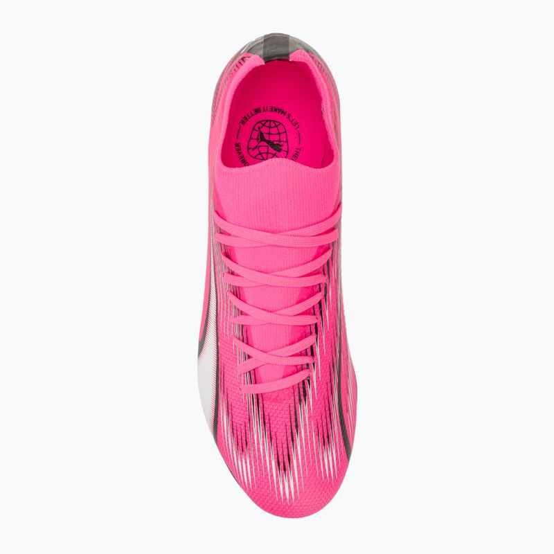 Kopačky PUMA Ultra Match MxSG jedovatě růžová/puma bílá/puma černá 5
