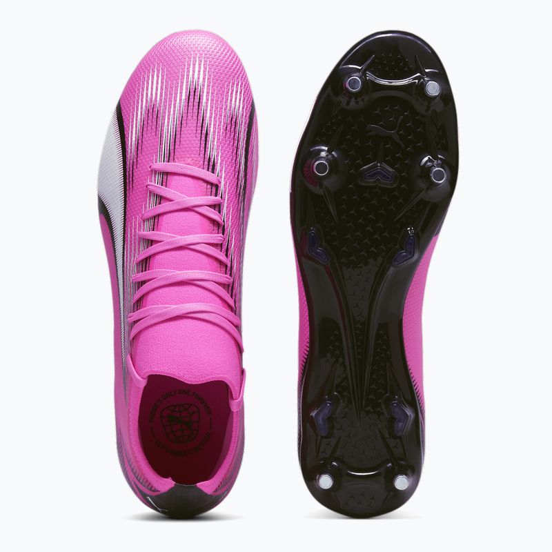 Kopačky PUMA Ultra Match MxSG jedovatě růžová/puma bílá/puma černá 11