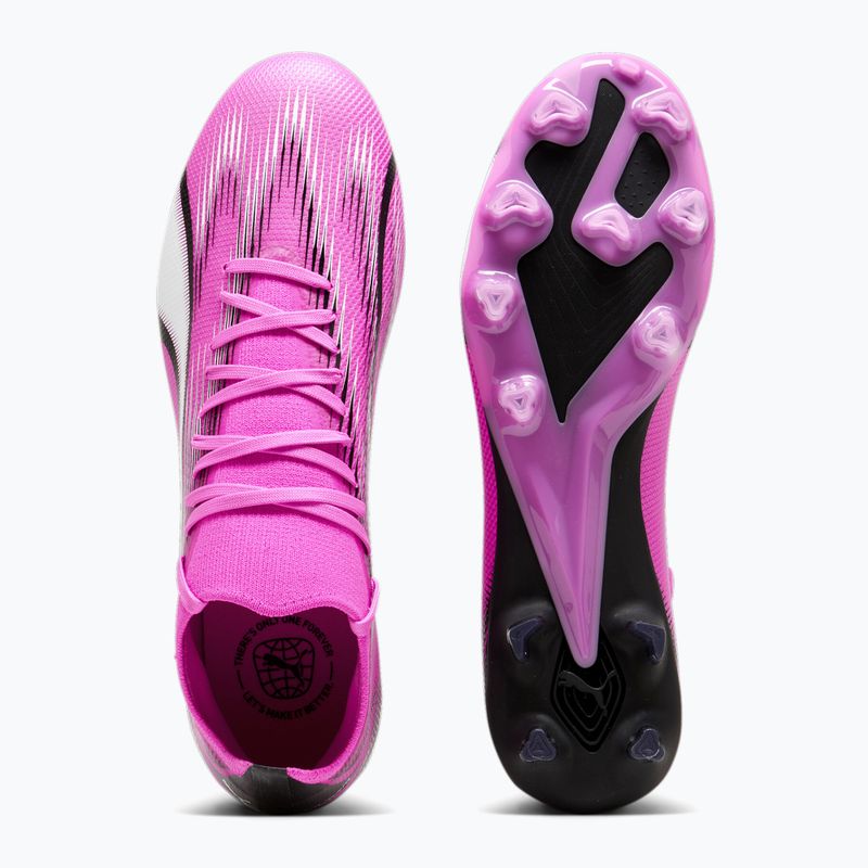 Kopačky PUMA Ultra Match FG/AG jedovatě růžová/puma bílá/puma černá 11