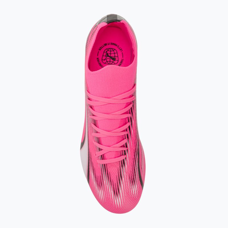 Kopačky PUMA Ultra Match FG/AG jedovatě růžová/puma bílá/puma černá 5