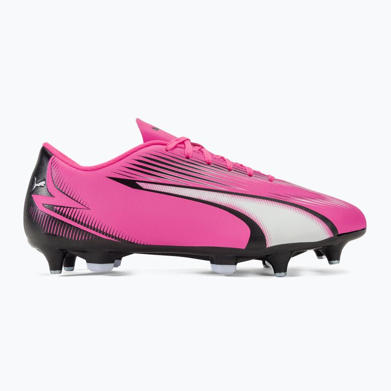 Kopačky PUMA Ultra Play MxSG jedovatě růžová/puma bílá/puma černá 2