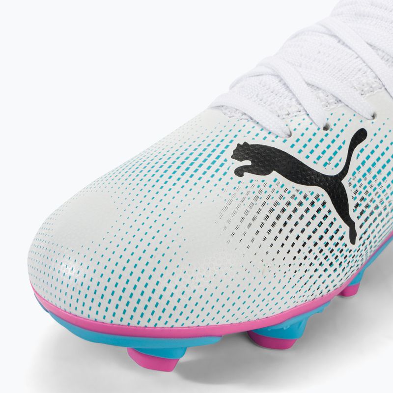 Dětské kopačky  PUMA Future 7 Play FG/AG puma white/puma black/poison pink 7