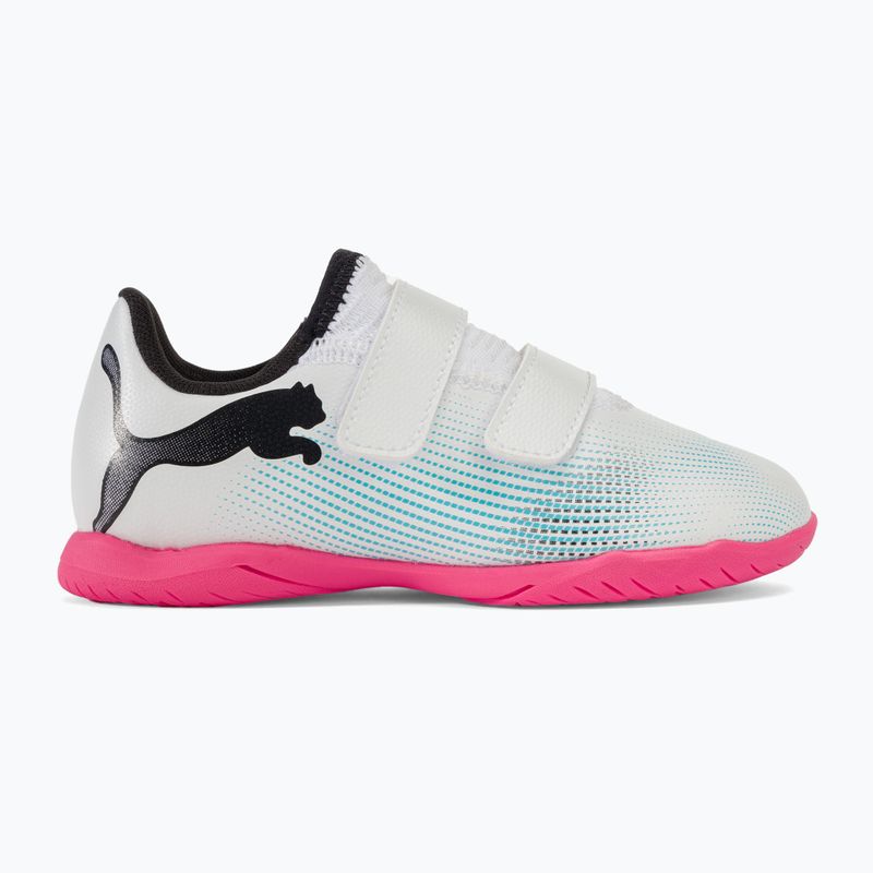 Dětské kopačky  PUMA Future 7 Play IT V puma white/puma black/poison pink 2