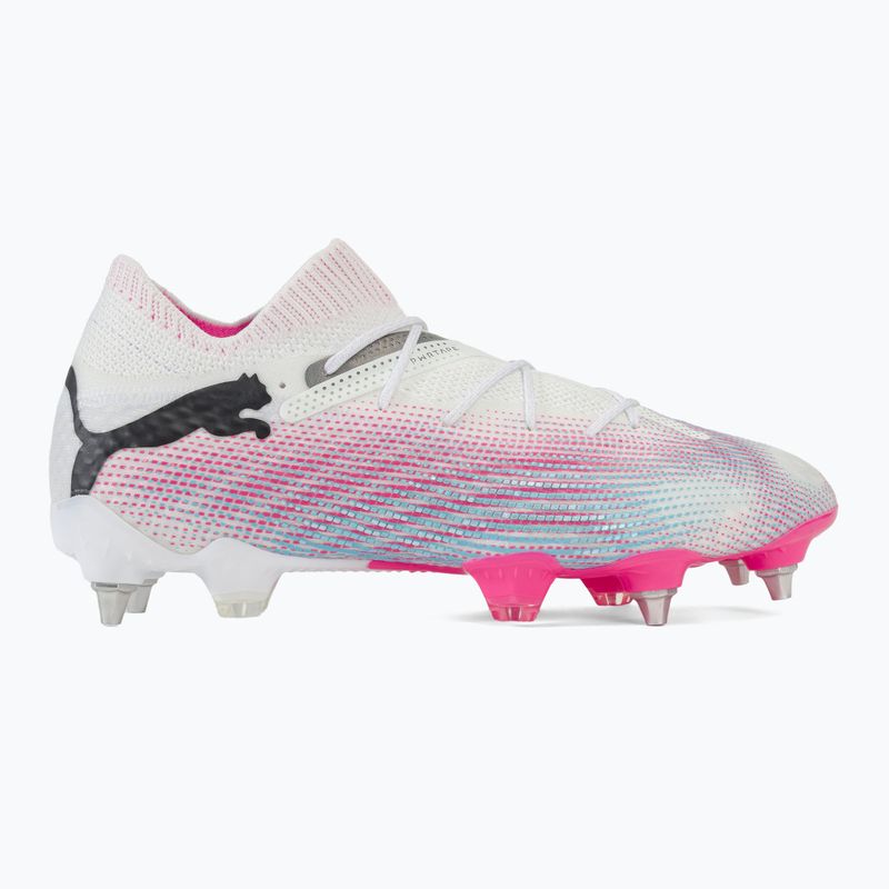 Kopačky PUMA Future 7 Ultimate MxSG puma white/puma black/poison pink 2