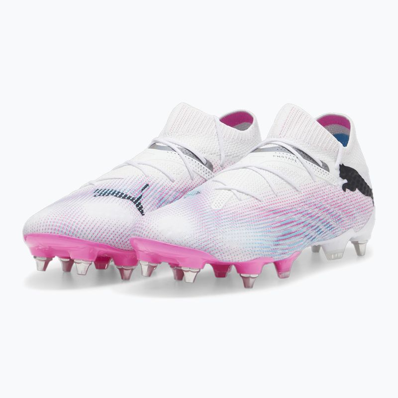 Kopačky PUMA Future 7 Ultimate MxSG puma white/puma black/poison pink 10