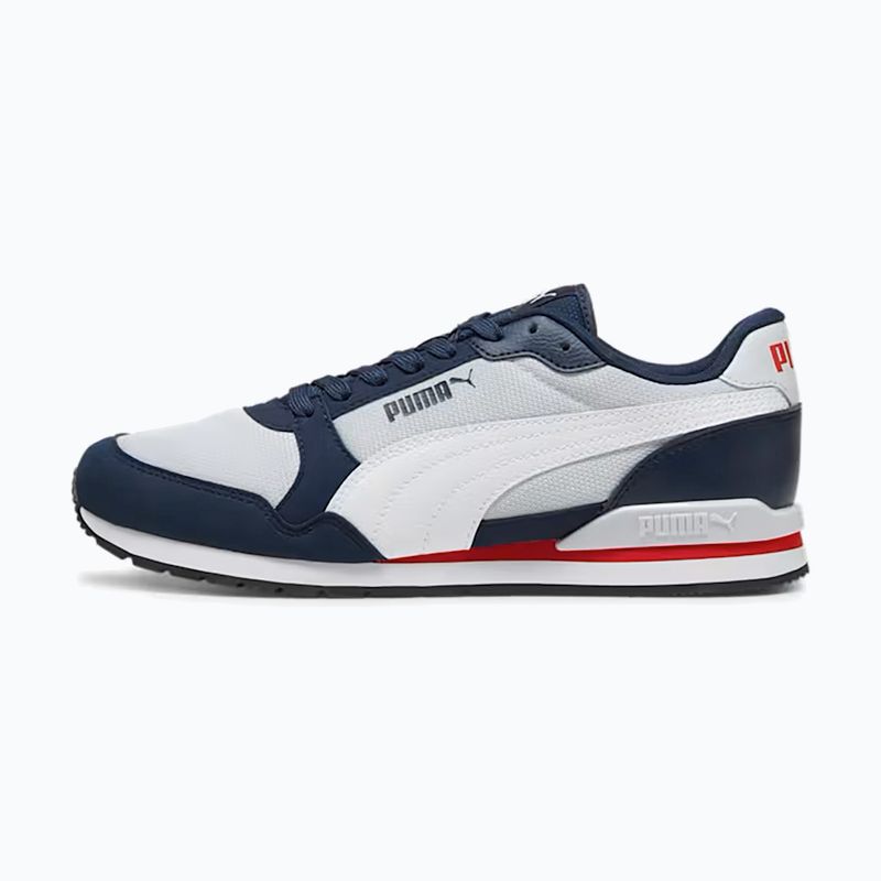 Boty PUMA ST Runner v3 Mesh silver mist/white/club navy/for all time red/black 8