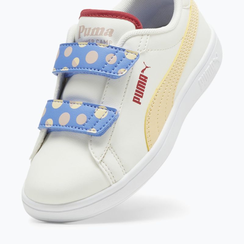 Dětské boty PUMA Smash 3.0 Summer Camp V PS warm white/chamomile/puma white 13