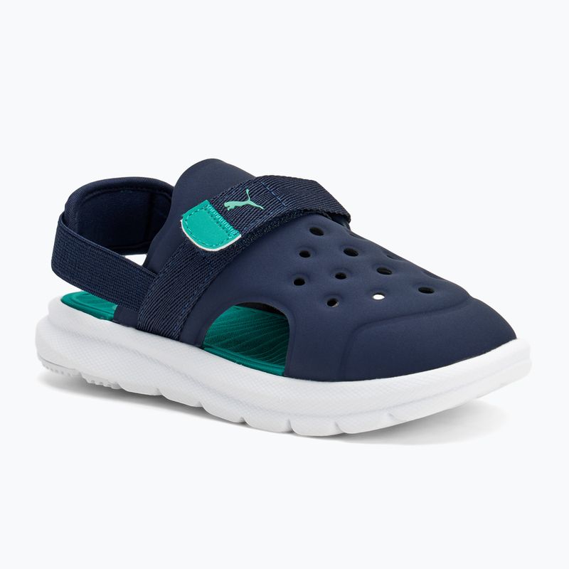 Dětské sandály PUMA Evolve AC Inf puma navy/sparkling green/puma white