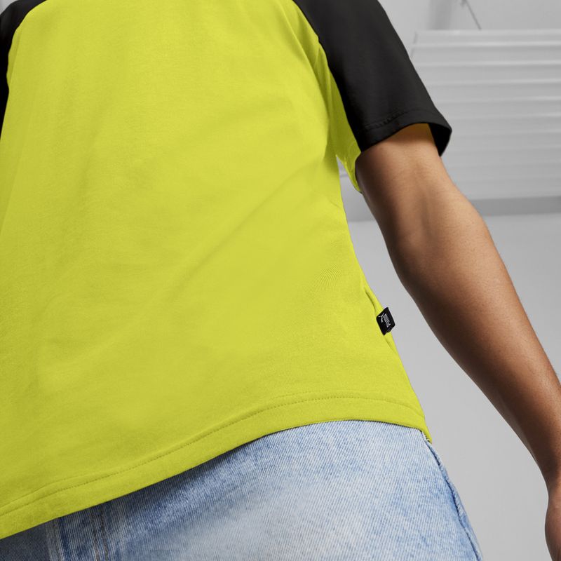 Pánské tričko PUMA ESS+ Block Tee puma black/lime sheen 6