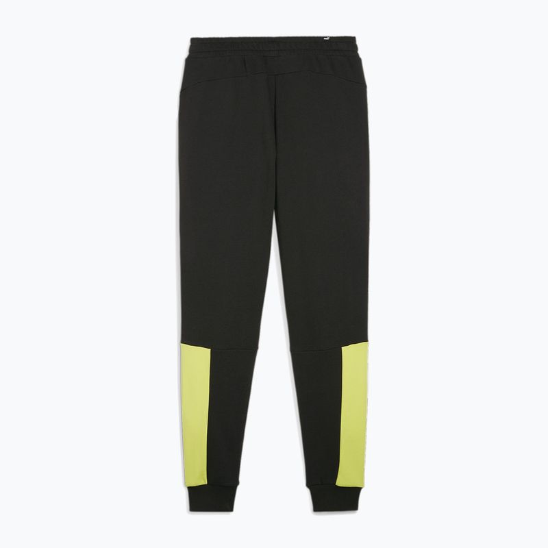 Pánské kalhoty  PUMA ESS+ Block Sweatpants TR puma black/lime sheen 2