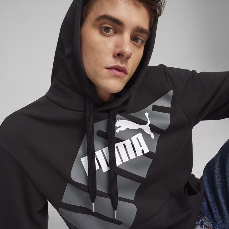 Pánská mikina  PUMA Power Graphic Hoodie TR puma black 6