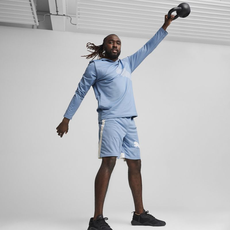 Pánská  mikina PUMA Train All Day Big Cat Hoodie zen blue 7