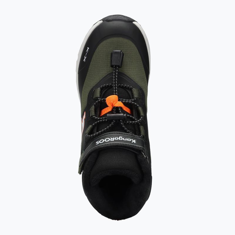 Dětské boty KangaROOS KX-Toke Mid EV military green / neon orange 12