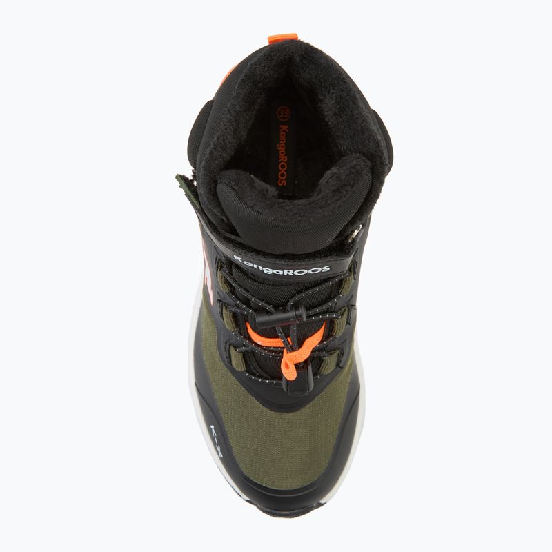 Dětské boty KangaROOS KX-Toke Mid EV military green / neon orange 5