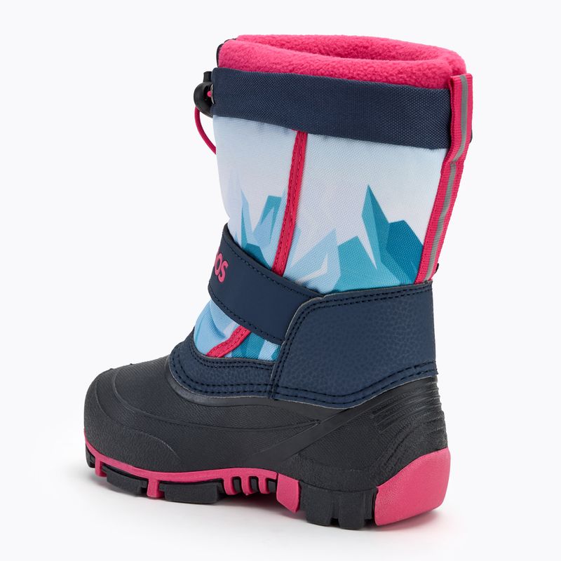 Dětské sněhule KangaROOS Kanga-Bean IV dk navy/ daisy pink 3