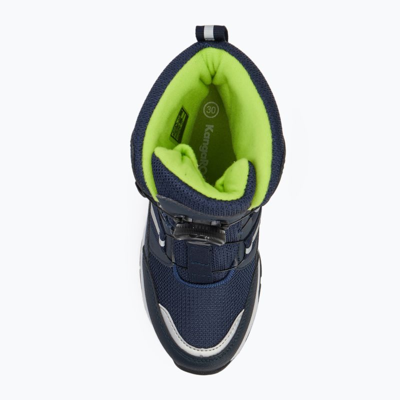 Dětské sněhule KangaROOS K-MJ Hunter RTX FX dark navy / lime 5