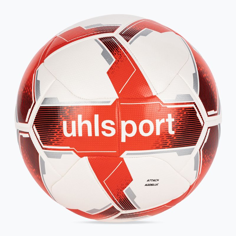 Fotbalový míč Uhlsport Attack Addglue white/red/silver velikost 4