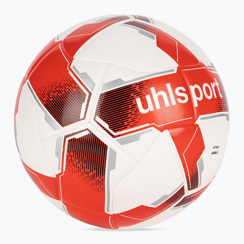 Fotbalový míč Uhlsport Attack Addglue white/red/silver velikost 4 2