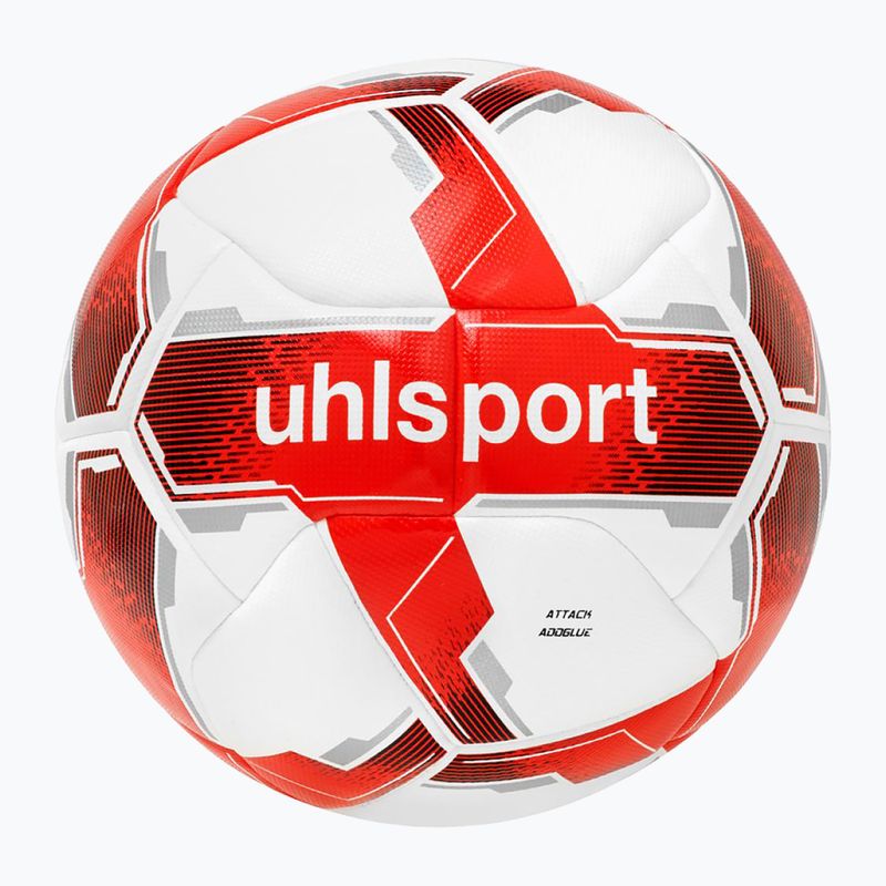 Fotbalový míč Uhlsport Attack Addglue white/red/silver velikost 5 4