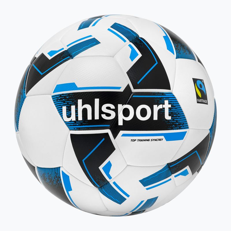 Fotbalový míč Uhlsport Top Training Synergy Fairtrade white/black/blue velikost 3 4