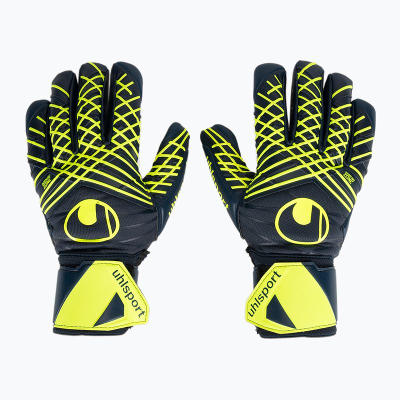 Brankářské rukavice  uhlsport Prediction Supersoft HN navy/white/fluo yellow