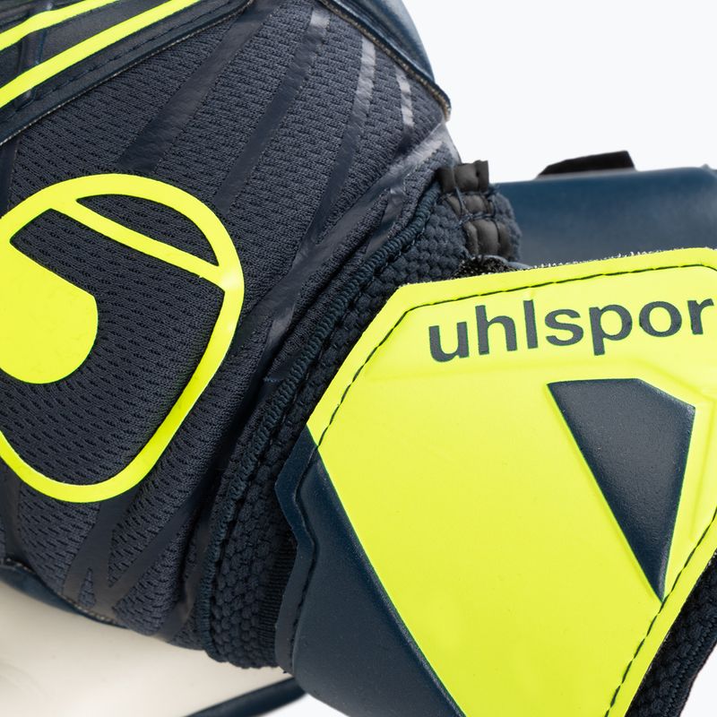 Brankářské rukavice  uhlsport Prediction Supersoft HN navy/white/fluo yellow 3