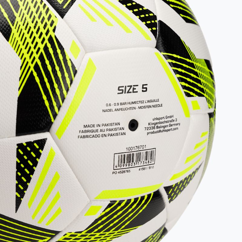 Fotbalový míč uhlsport Pro Addglue white/black/fluo yellow velikost 5 4