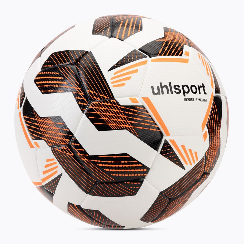 Fotbalový míč uhlsport Resist Synergy white/black/fluo orange velikost 5 3