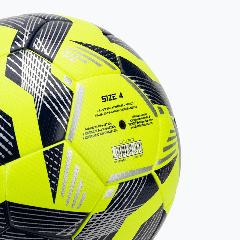 Fotbalový míč uhlsport 350 Lite Addglue fluo yellow/navy/silver velikost 4 3