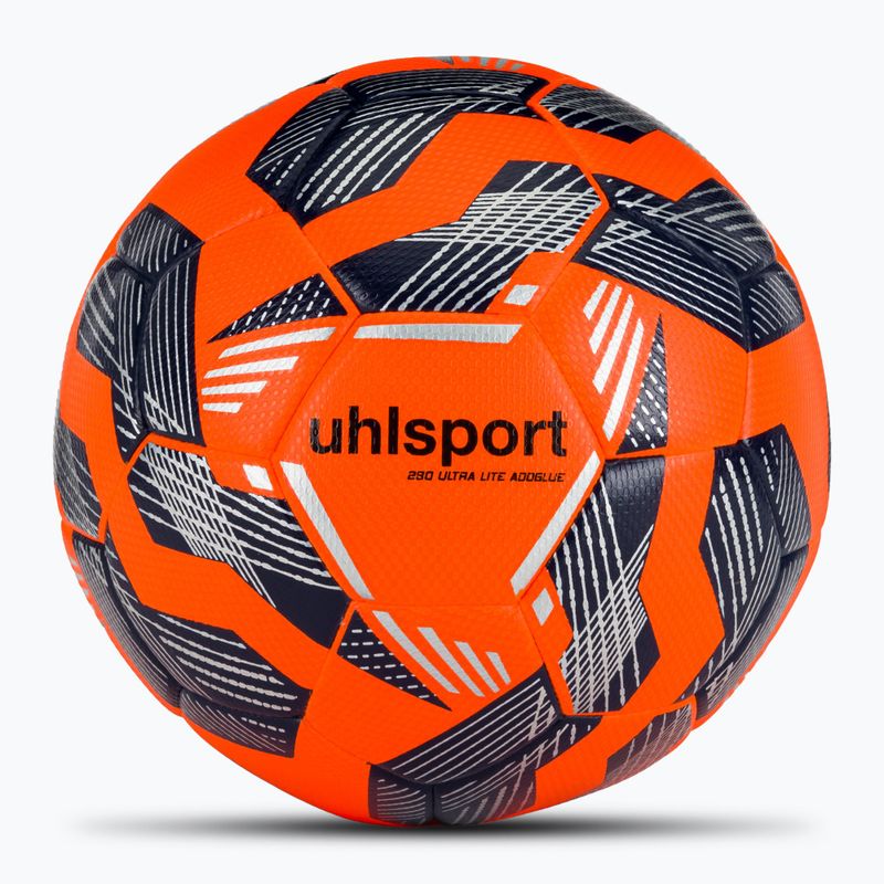Fotbalový míč uhlsport 290 Ultra Lite Addglue fluo orange/navy/silver velikost 5
