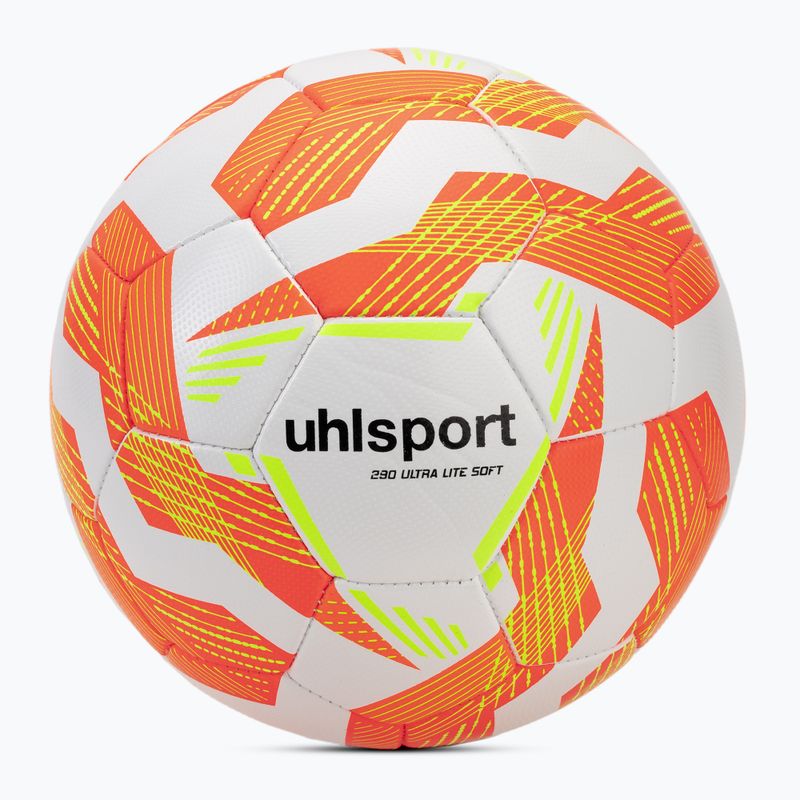 Fotbalový míč uhlsport Ultra Lite Soft 290 white/fluo orange/fluo yellow velikost 3