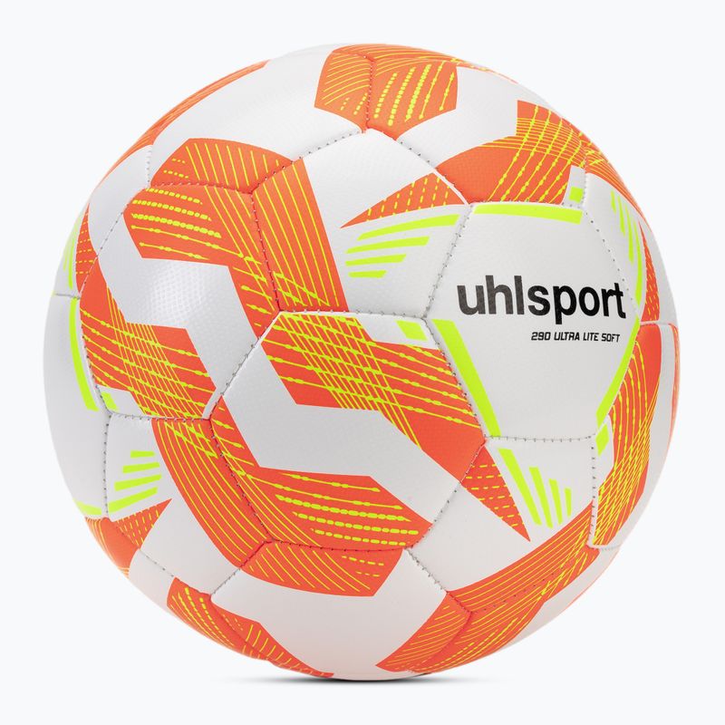 Fotbalový míč uhlsport Ultra Lite Soft 290 white/fluo orange/fluo yellow velikost 4 2