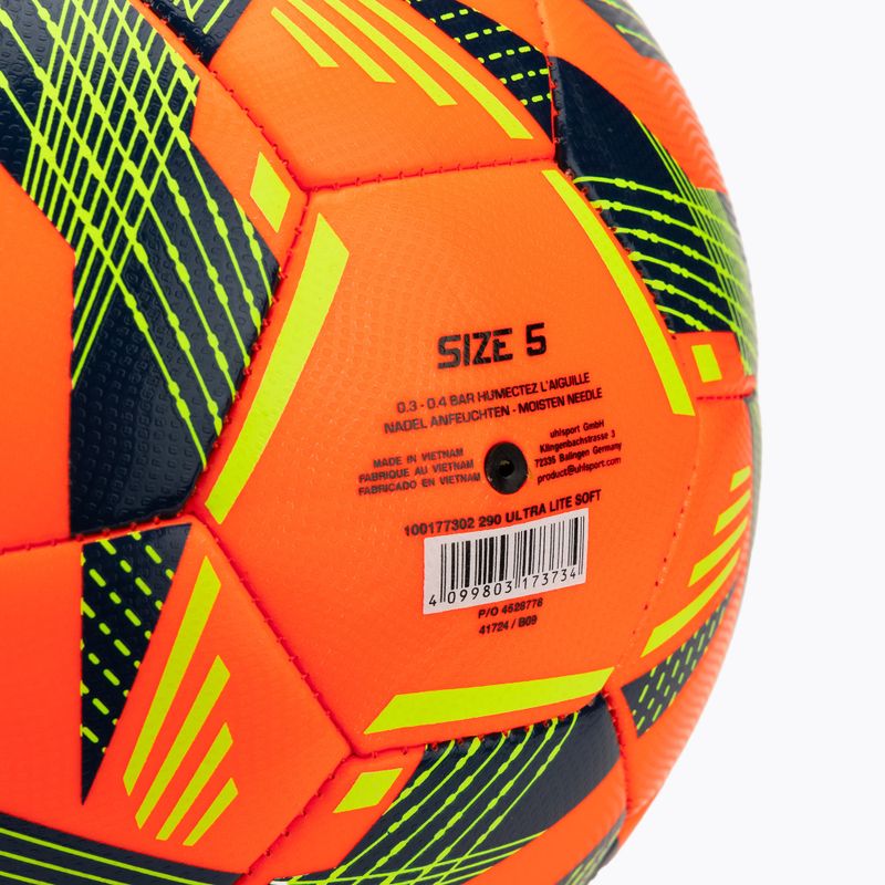 Fotbalový míč uhlsport Ultra Lite Soft 290 fluo orange/navy/fluo yellow velikost 5 3